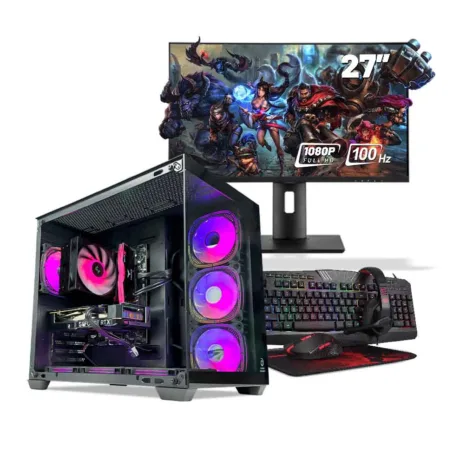 Semi-Pro Gaming PC Bundle – Intel Core i5-12400F | Choose GPU Option | 32GB DDR4 | 27 Monitor & KYB, Mouse & Headset